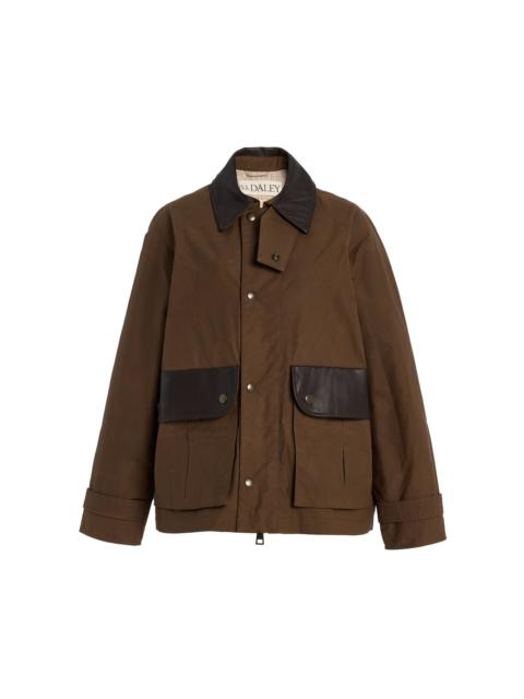 Theodore Waxed-Cotton Blouson Jacket brown