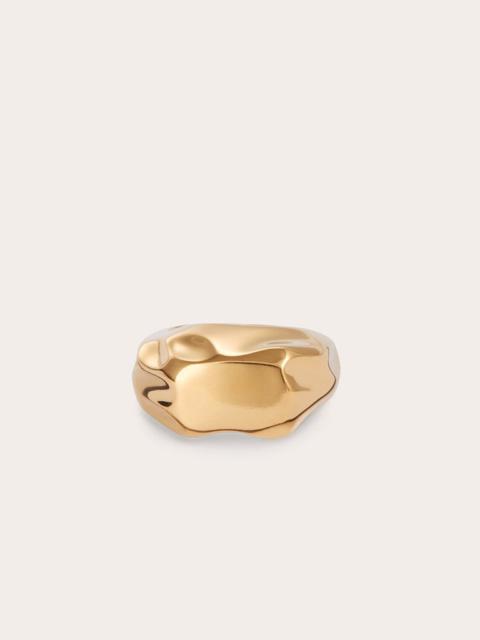 ICE CUBE PINKY RING GOLD
