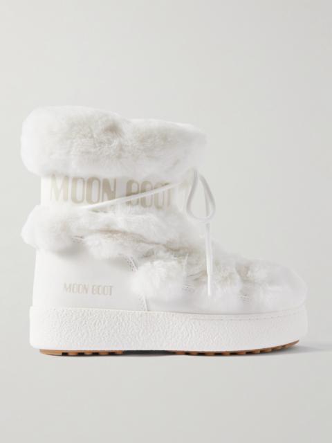 Ltrack Monaco Faux Fur-trimmed Shell And Faux Leather Snow Boots