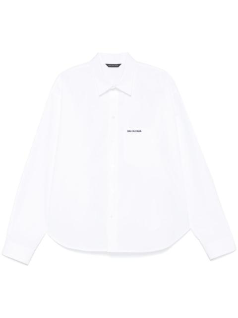 logo-embroidered shirt