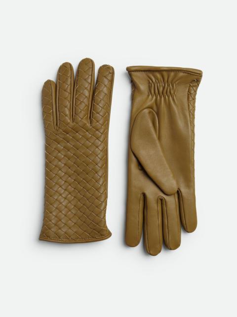 Intrecciato Leather Gloves