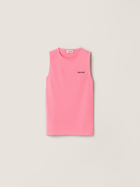 Cashmere and silk crew-neck knit top