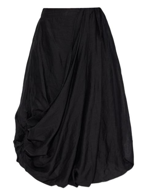 Nia draped midi skirt