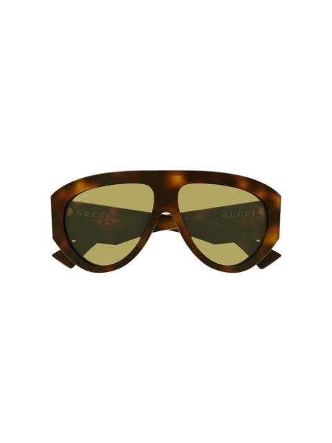Aviator-Frame Acetate Sunglasses brown