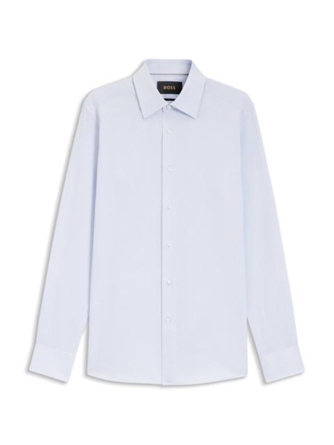 SLIM-FIT SHIRT IN ITALIAN-MADE STRUCTURED COTTON