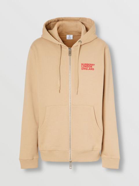 Love Print Cotton Hooded Top