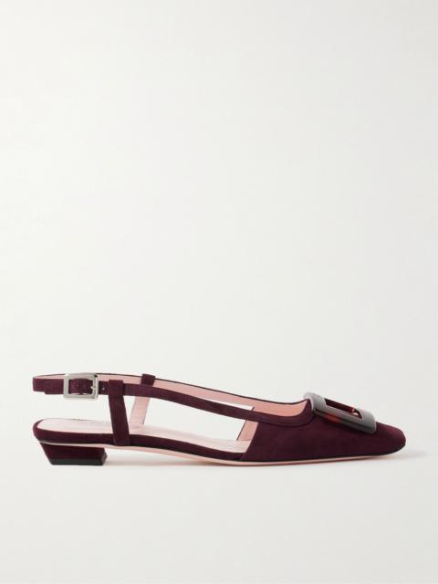 Belle Vivier 25 suede pumps Burgundy