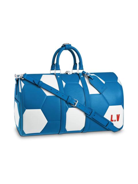 Louis Vuitton x FIFA World Cup Keepall Bandouliere Hexagonal 50 Bleu