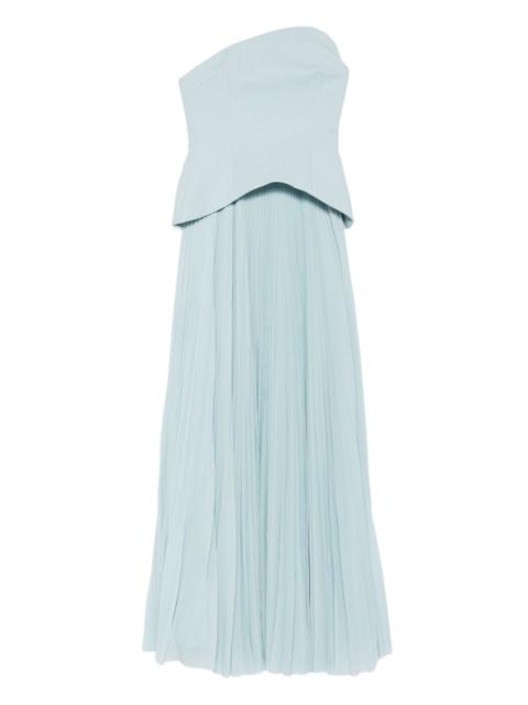 Britt strapless pleated dress