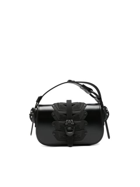 buckle-fastening panelled tote bag