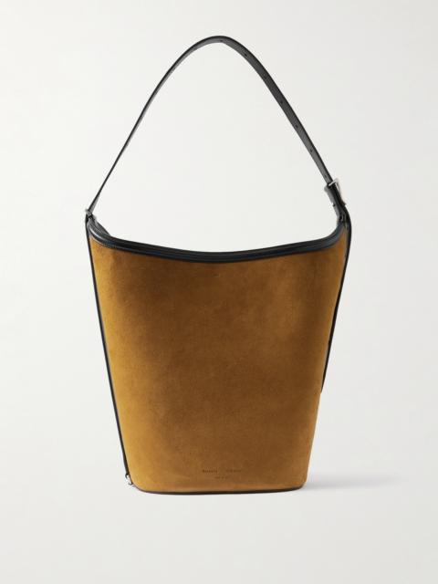 Brant Leather-trimmed Suede Bucket Bag