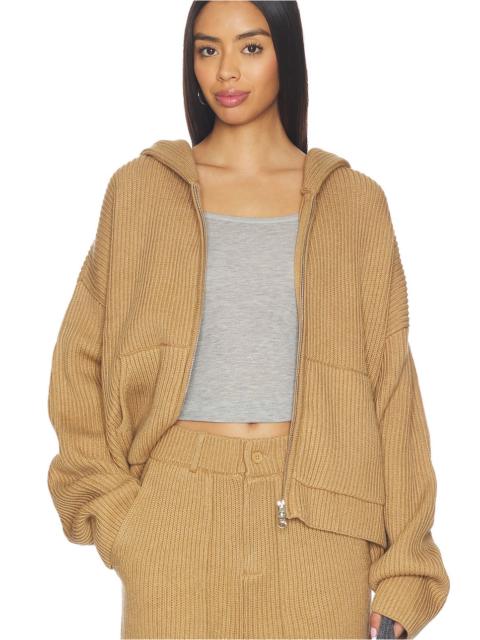 Knit Zip Up Hoodie