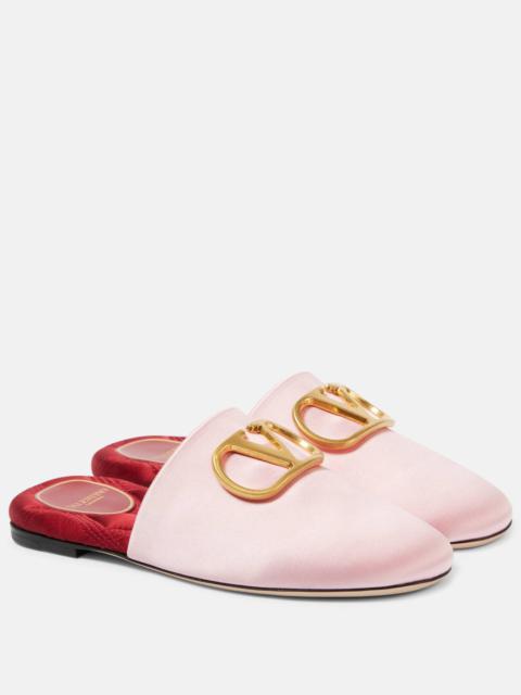 VLogo Signature satin mules