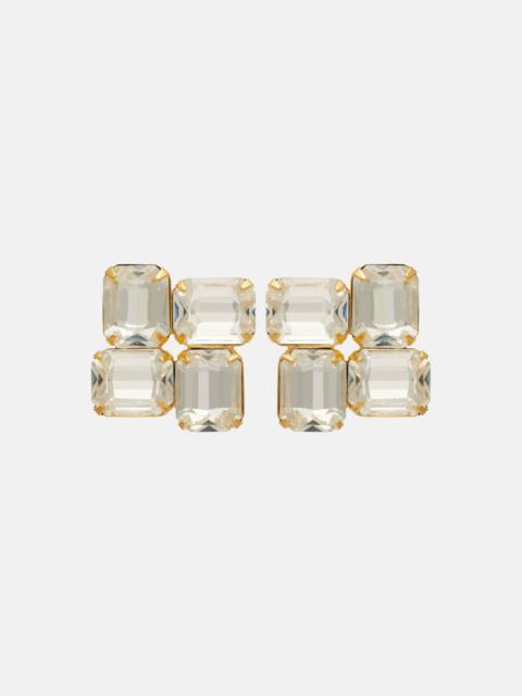 Piccolo crystal-embellished gold-plated earrings