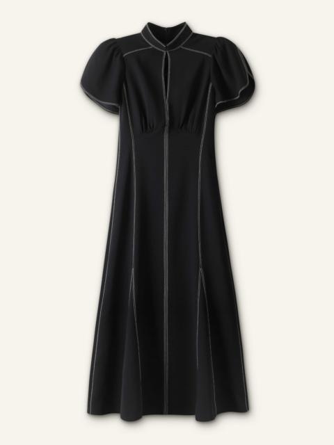 Topstitch Midi Dress