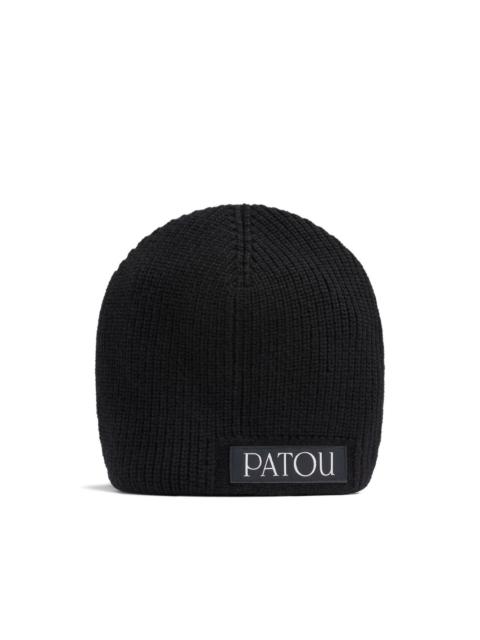 wool logo beanie