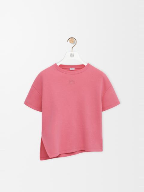 Asymmetric t-shirt in cotton blend