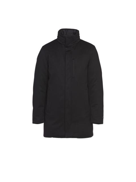 Long cashmere puffer jacket