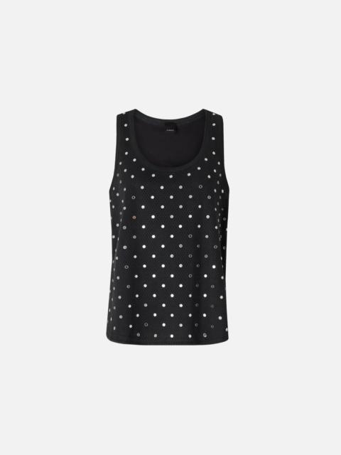 MESH VEST TOP WITH MIRROR DETAIL