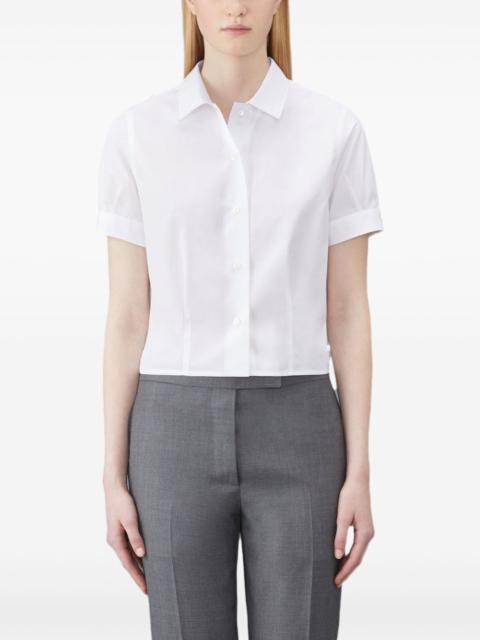 french-cuff cropped shirt