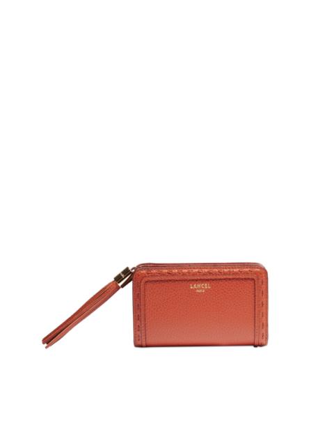 tassel-embellished leather wallet