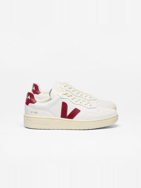 V-90 LEATHER WHITE MARSALA