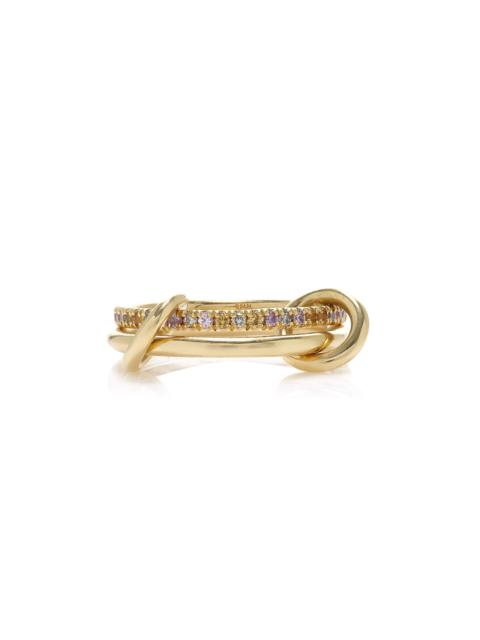 Exclusive Riviera Celia Dusk 18K Yellow Gold Sapphire Ring multi