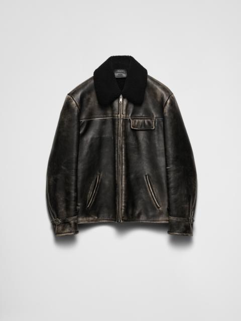 Nappa leather and shearling jacket