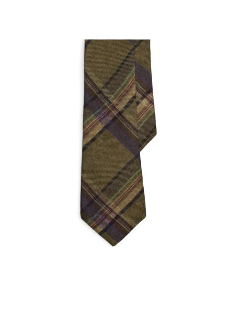 plaid-check tie
