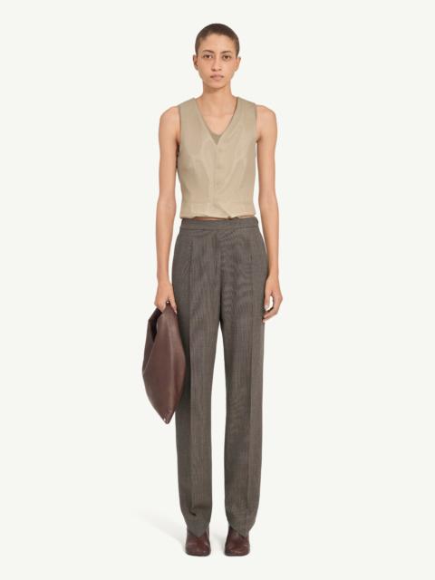 Light tweed tailored trousers