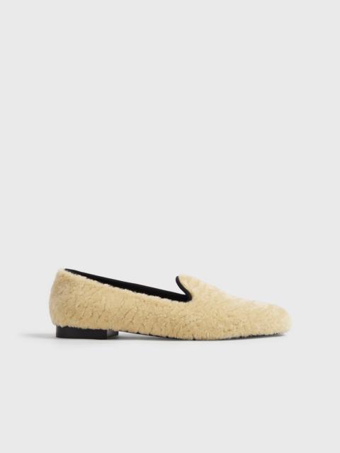Shearling loafers beige