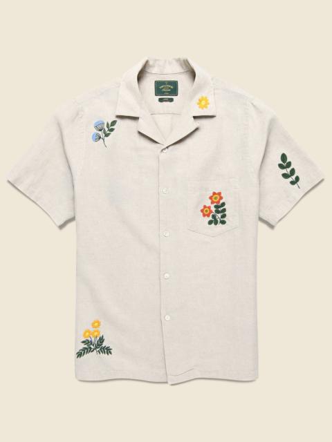 Embroidered Spring Camp Shirt - Natural