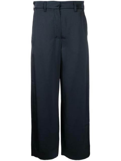 Monza satin cropped trousers