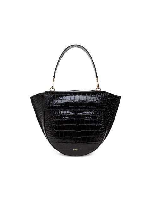 Mia crocodile-effect tote bag