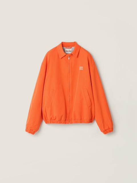 Washed poplin blouson jacket