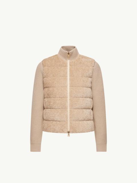 Padded Teddy & Wool Zip-Up Cardigan