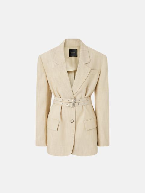 OVERSIZED TEXTURED CANVAS BLAZER