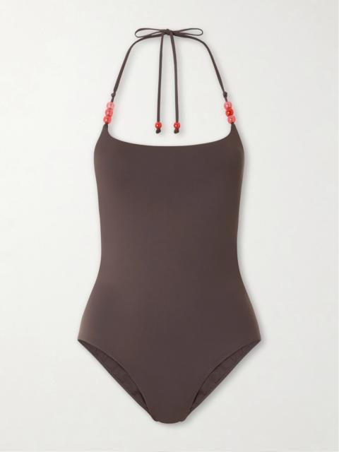 Laird Embellished Halterneck Swimsuit