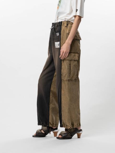 Front Back Combined Denim Pants
