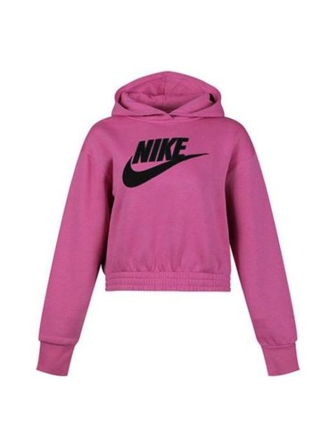 (WMNS) Nike Sportswear Logo Printing Hoodie Purple CJ2035-691