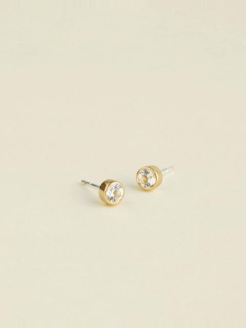 Demi-Fine Bezel Set Crystal Stud Earrings