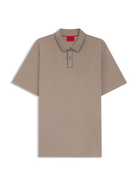 COTTON-JERSEY POLO SHIRT WITH CONTRAST EDGES