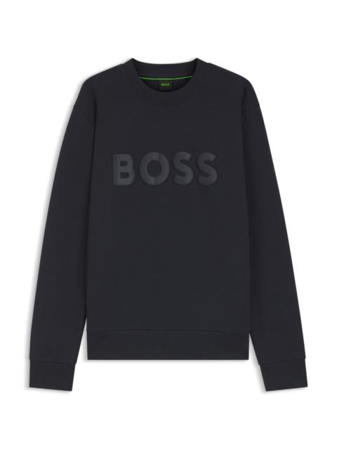 TONAL-LOGO SWEATSHIRT IN STRETCH COTTON
