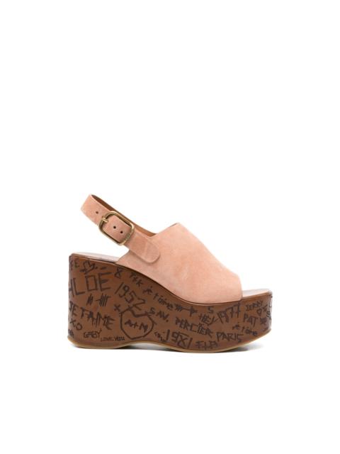 Maxime wedge buckle sandals