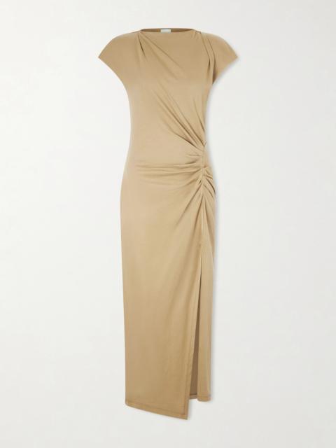 Nadela Gathered Cotton-jersey Midi Dress