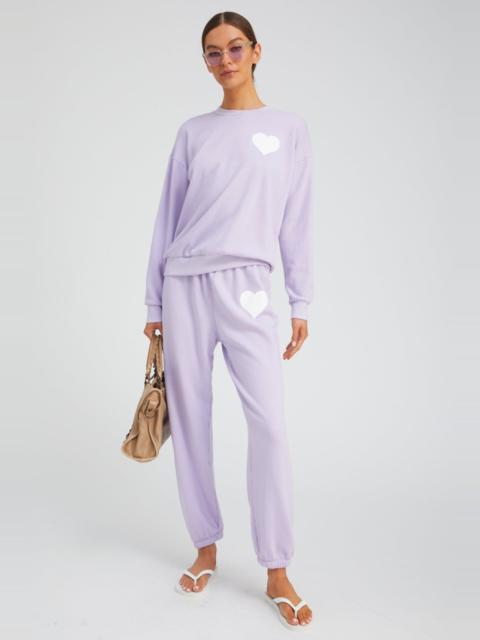 LAVENDER HEART SWEATPANTS