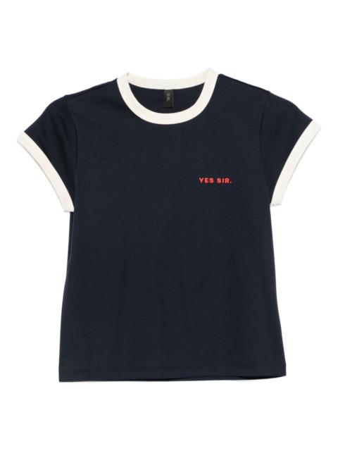 logo-embroidered T-shirt
