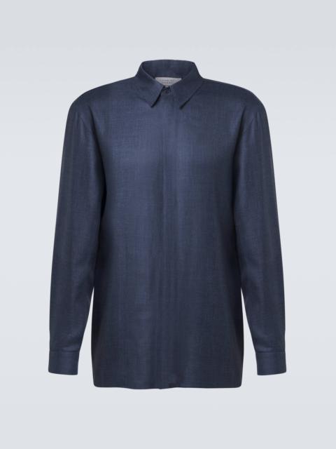 Nicolas wool, silk, and linen shirt
