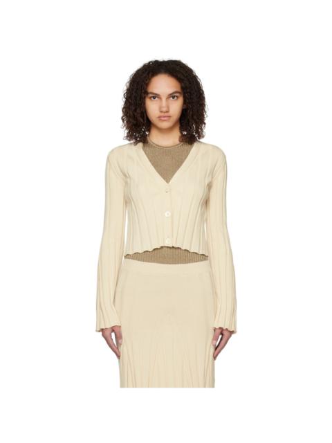 Off-White Y-Neck Cardigan