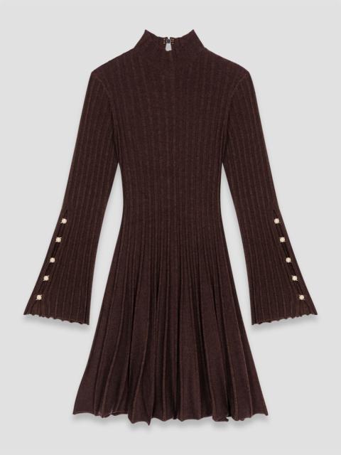 High-neck mini skater dress